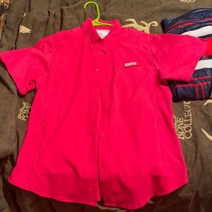 Colombia Fishing Shirt Hot Pink Size Small